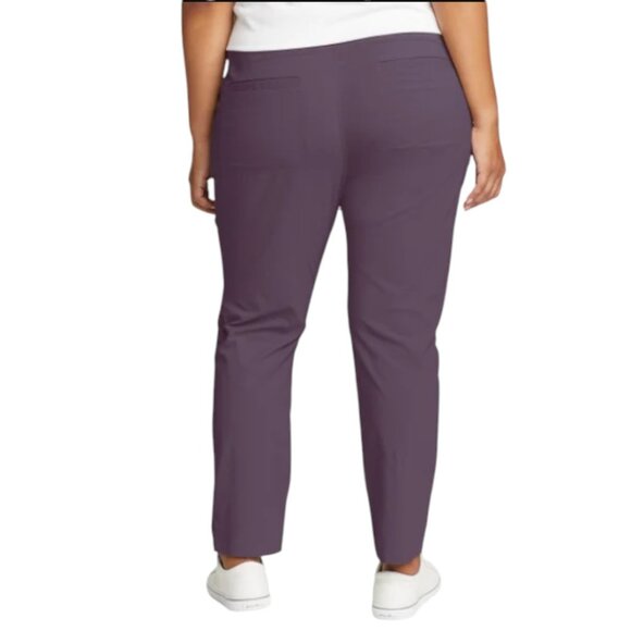 NEW Eddie Bauer Horizon Straight Ankle Pant | Purple - Picture 4 of 9